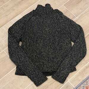 lululemon athletica Black and Green Turtleneck Sweater
